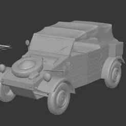 Volkswagen Kübelwagen 1945 - Complete 3D Model (Printable)