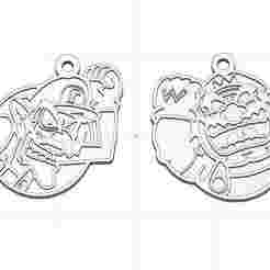 Wario and Waluigi Keychain - Mario Bros
