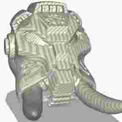 Wearable Chaos Marine Terminator helmet - 3d model