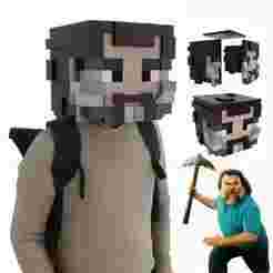 Wearable Minecraft Movie-Inspired Jack Black Helmet