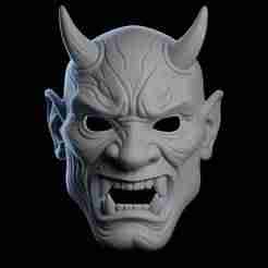 Wearable oni demon mask