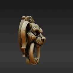 Weathered Brass Goblin Door Guardian - Print