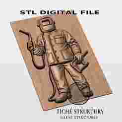 Welder – Industrial Bas Relief – 3D STL Model
