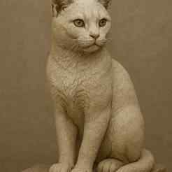 White Cat Sculpture