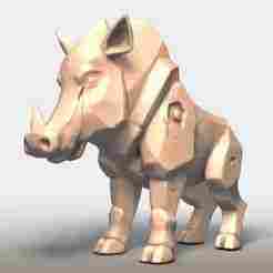 Wild Boar 3D Model | Printable STL Animal Sculpture