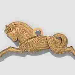 Wild Horse Pendant, Jewelry making,  Leaping Horse Charm