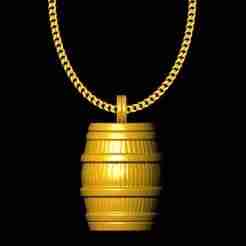 wine drum pendant charm