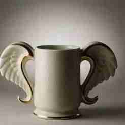 Winged Elegance Mug Sculpture