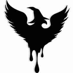 witch hat melting into a raven's wings 1 - 2D/3D Wall Art STL+SVG For CNC Router, Plasma, Waterjet, Laser & 3D Printer