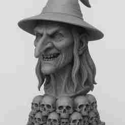 Witch of the Skulls – Paintable Bust