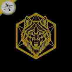 Wolf - Line Art - 2D Wall Art Decor