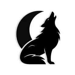 wolf howling at a moon 1 - 2D/3D Wall Art STL+SVG For CNC Router, Plasma, Waterjet, Laser & 3D Printer