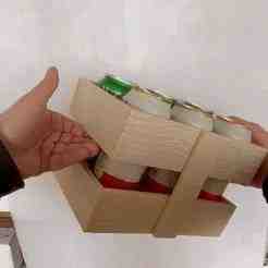 wood crate for bottles or cans for 3D printing imitation wood