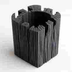Wood Shape Holder Pot – Decorative Showpiece 3D Print
