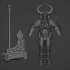 Wrath king Vile Reliquary skin Armor and axe for cosplay