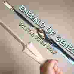 Wuthering Waves ( WUWA) Emerald of Genesis sword -weapon for cosplay / prop weapon (digital files