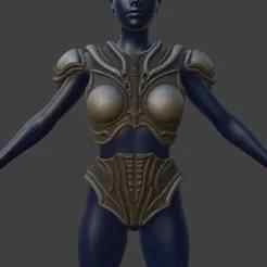 Xenomorph Female Exosuit Chestplate, Pauldrons & Belly Armor