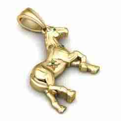 Yeehaw Horse Pendant 3D Printable Model