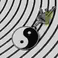 Yin and Yang keychain