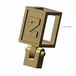 Z letter varsity font 12x10x10mm enamel bail link