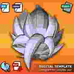 Zamasu Merged SSJ Wig - Pepakura 3D Template