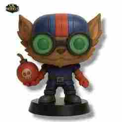 Ziggs Chibi Figure League of Legends 3D Model