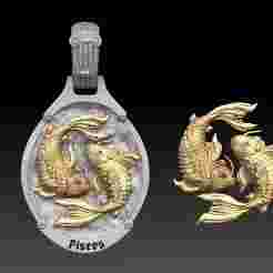 Zodiac Pendant – Pisces fish