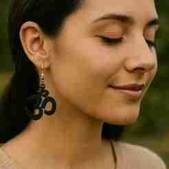 ॐ om 3D symbol earrings - Spiritual and elegant design