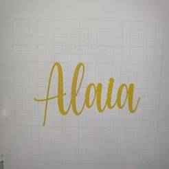 alaia name topper cake