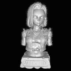Android 18 Fan Art Bust (Battle-Damaged) - STL for 3D Printing
