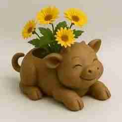 Cute Cow Planter – Adorable 3D Printed Animal Pot