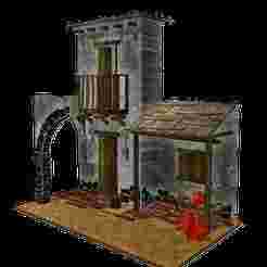 DIORAMA HOUSE FOR PLAYMOBIL CHRISTMAS CRIB