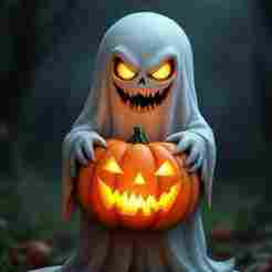 Halloween ghost in the woods 3D model