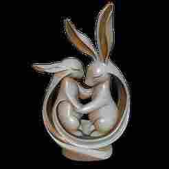 Loving Bunnies – Elegant Embrace Statue (STL for 3D Printing)