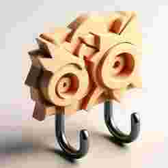 Modern Hook Eyes Showpiece 3D Print – Artistic Home Decor Sculpture