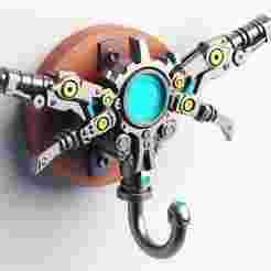 Modern Robotic Hook 3D Print – Futuristic Showpiece Art