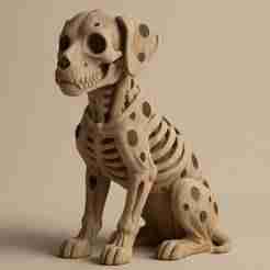 Skeletal Dalmatian Figurine