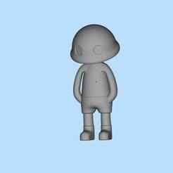 Trendy alien-shaped ornaments and miniature scene digital models