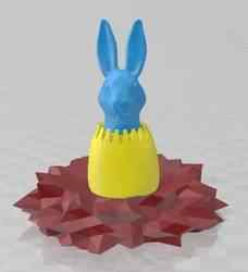 A Rabbit in a egg in a nest #Easter2021