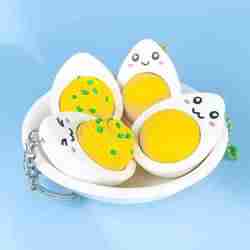 Clicker Egg Keychain with Smiley Faces , Fun Fidget