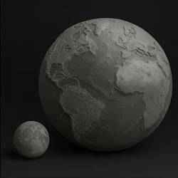 Earth–Moon Topographic Scale Model