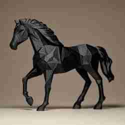 Geometric Horse Figurine