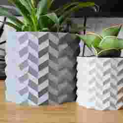 Bitkiler için Gerometrik Origami Saksı ve Saksı