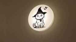 Halloween cat wall lamp