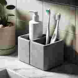 Modern Double Toothbrush Holder