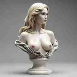 100mm Fantasy Female Bust: High-Detail 3D Print