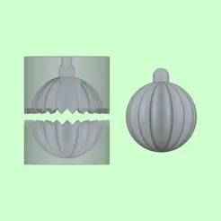3D Mold for Christmas Ornament - 2-part Printable Model