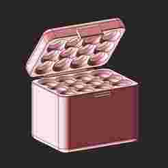 3D Printable AA Battery Storage Box with Lid – Plasticity, OBJ, STL