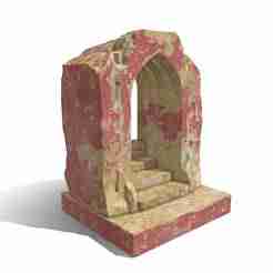 Ancient Ruins Archway with Stairs – STL Model