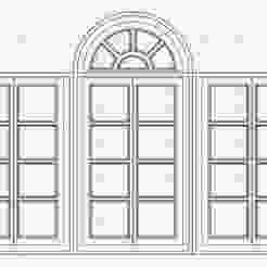 ARCHED WINDOW 1/12th DOLLHOUSE SCALE